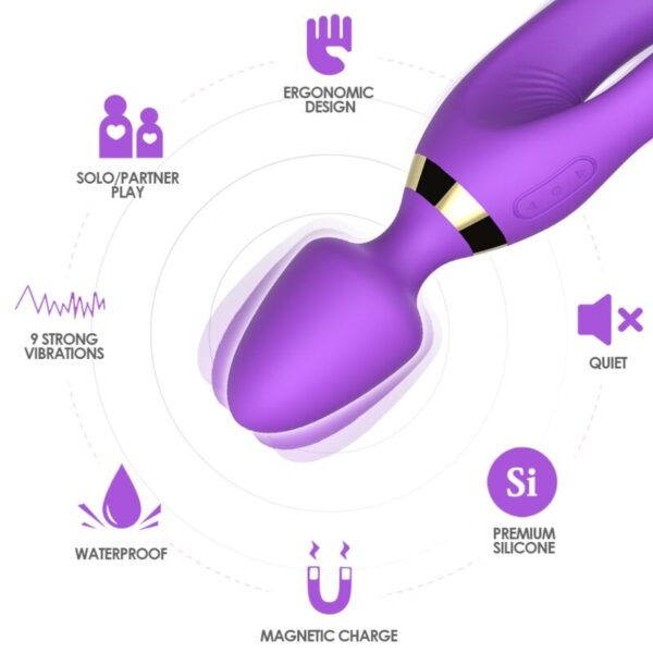 ARMONY - MASSEUR & VIBRATEUR LAPIN VIOLET - – Image 3