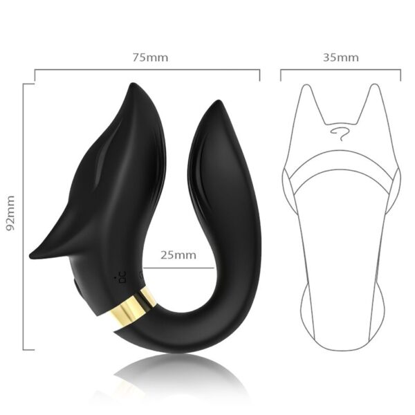 ARMONY - VIBRATEUR FOX POUR COUPLES TÉLÉCOMMANDE NOIR - – Image 3