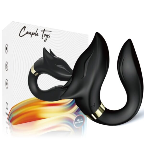 ARMONY - VIBRATEUR FOX POUR COUPLES TÉLÉCOMMANDE NOIR - – Image 4