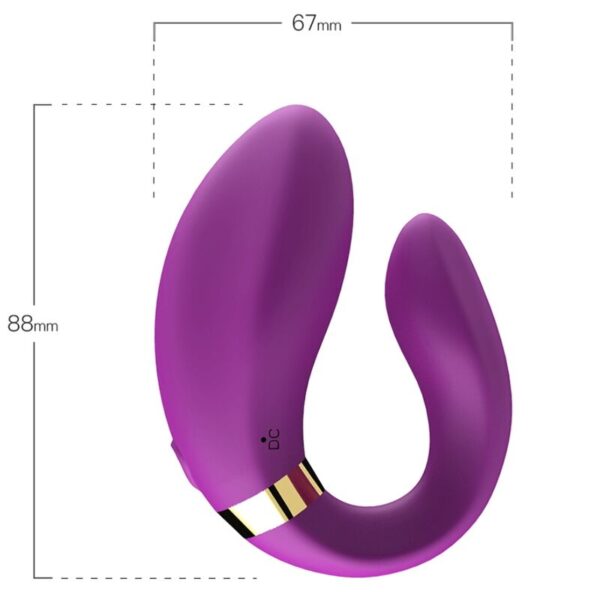 ARMONY - VIBRATEUR CROISSANT POUR COUPLES TÉLÉCOMMANDE VIOLET - – Image 3