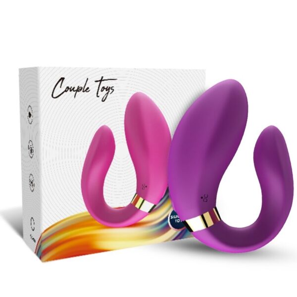 ARMONY - VIBRATEUR CROISSANT POUR COUPLES TÉLÉCOMMANDE VIOLET - – Image 4