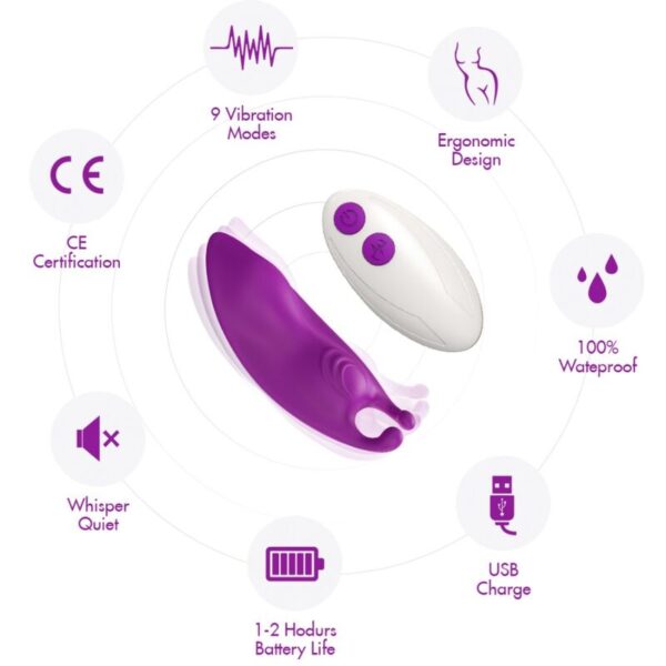 ARMONY - HONEYBEE WEARABLE PANTIES VIBRATEUR G-SPOT TÉLÉCOMMANDE FUCHSIA - – Image 3