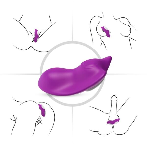 ARMONY - CULOTTE PORTABLE PAPILLON VIBRATEUR TÉLÉCOMMANDE VIOLET - – Image 2