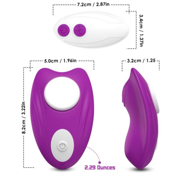 ARMONY - CULOTTE PORTABLE PAPILLON VIBRATEUR TÉLÉCOMMANDE VIOLET - – Image 3