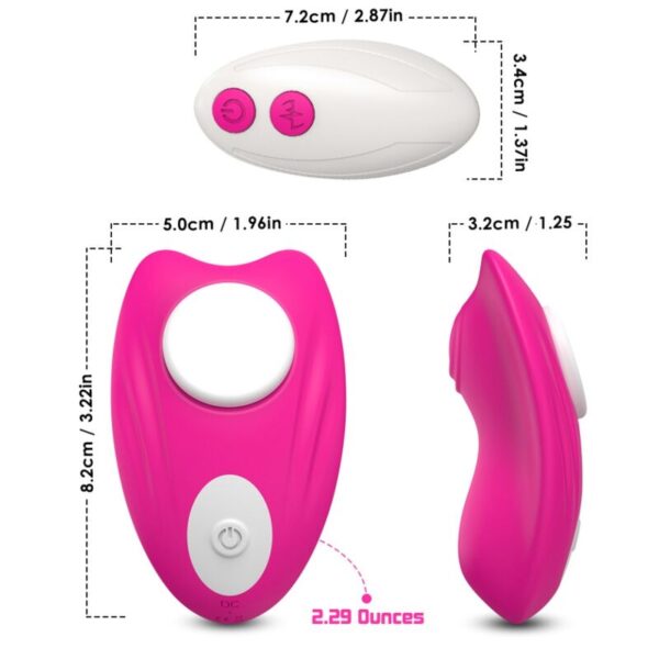 ARMONY - CULOTTE PORTABLE PAPILLON VIBRATEUR TÉLÉCOMMANDE ROSE - – Image 2