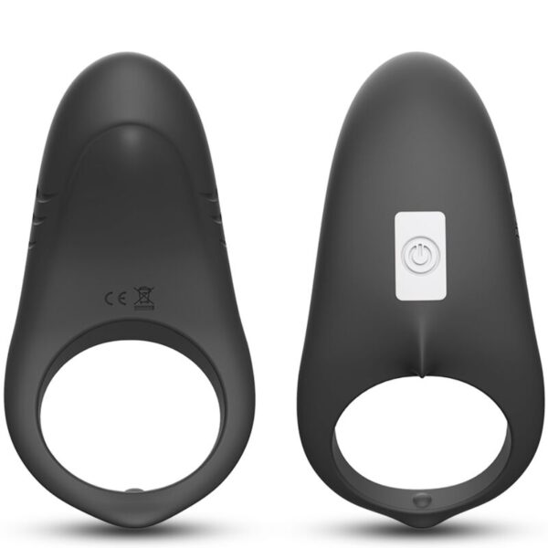 ARMONY - ANNEAU VIBRATEUR SHARK POUR COUPLES TÉLÉCOMMANDE NOIR - – Image 3