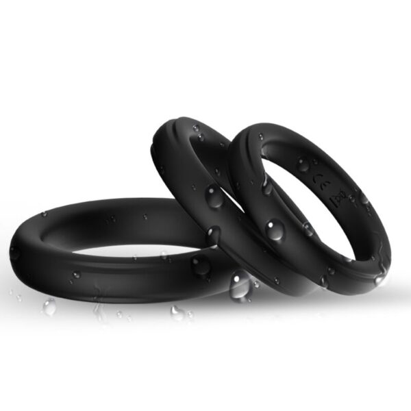 ARMONY - BAGUE TRIPLE SILICONE NOIRE - – Image 2