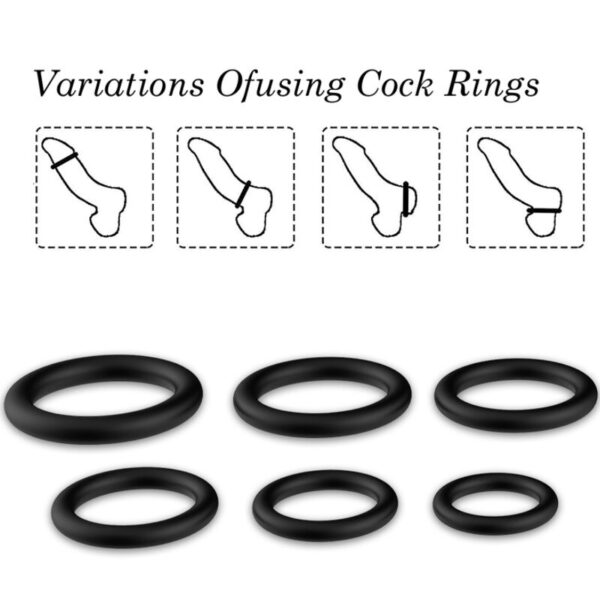 ARMONY - BAGUES SILICONE NOIR - – Image 3