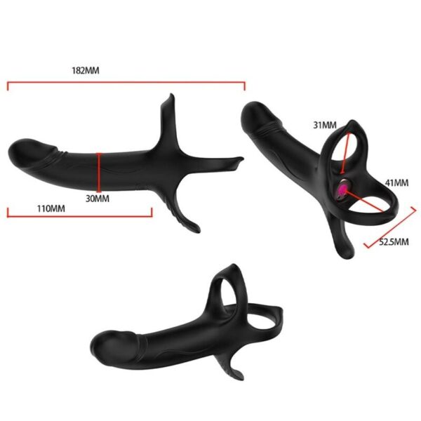 ARMONY - GODE AVEC ANNEAU ET VIBRATEUR TÉLÉCOMMANDE NOIR - – Image 3
