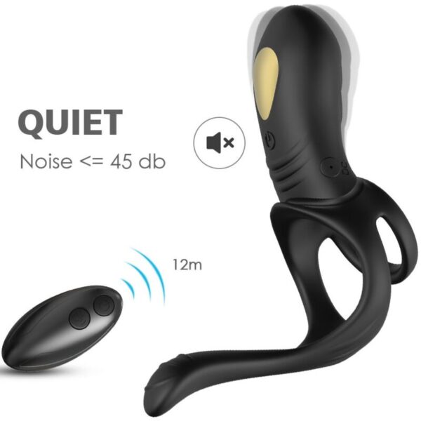 ARMONY - JOY JUMPER RING VIBRATEUR POUR COUPLES & TÉLÉCOMMANDE ANAL PLUG NOIR -