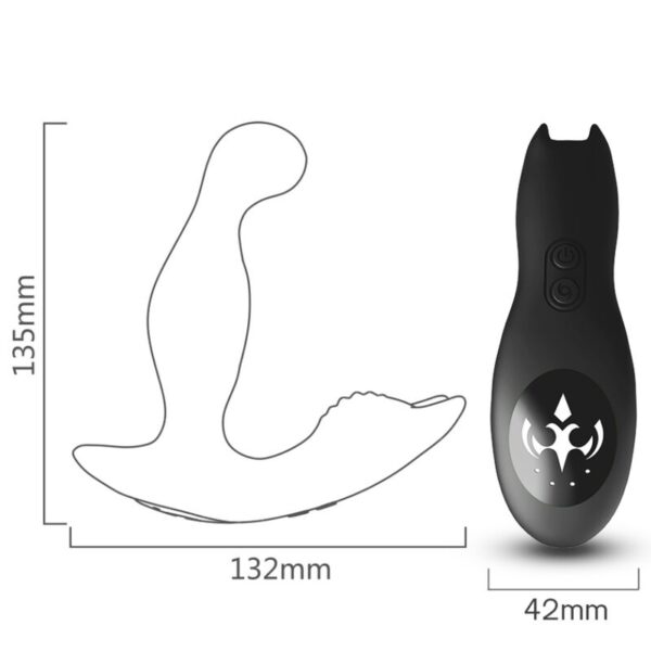 ARMONY - BAT KING VIBRATEUR ANAL PROSTATE ROTATEUR TÉLÉCOMMANDE NOIR - – Image 3
