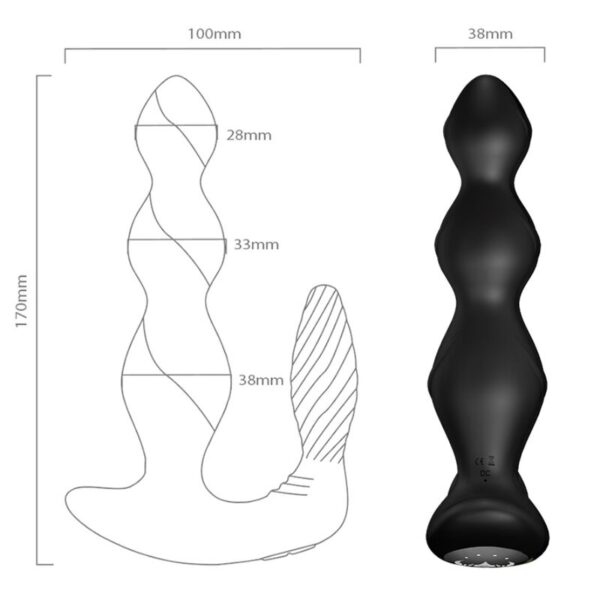 ARMONY - MANFUN VIBRATEUR & STIMULATEUR ANAL PLUG TÉLÉCOMMANDE NOIR - – Image 4