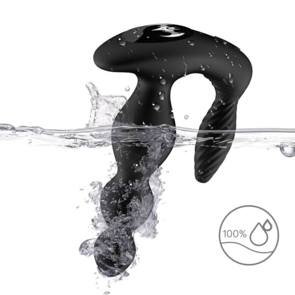 ARMONY - MANFUN VIBRATEUR & STIMULATEUR ANAL PLUG TÉLÉCOMMANDE NOIR - – Image 3