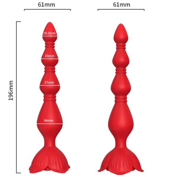 ARMONY - VIBRATEUR ROSE PAGODE & PLUG ANAL ROUGE -
