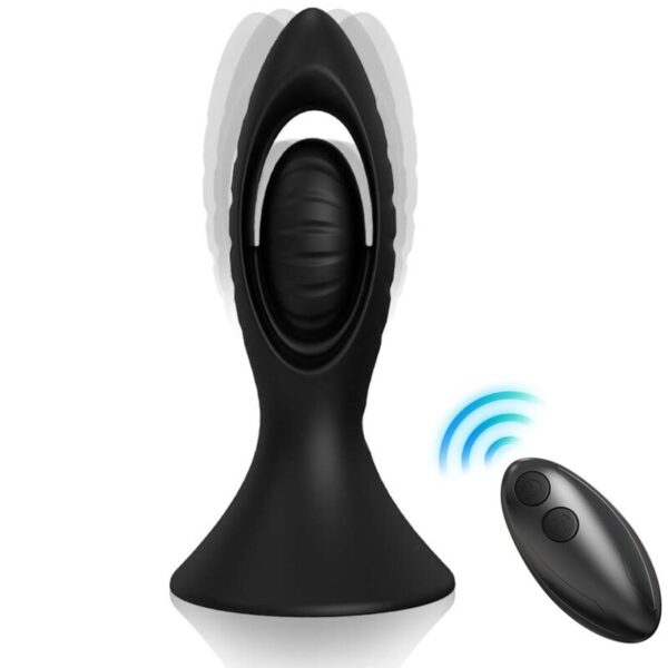 ARMONY - VIBRATEUR & PLUG ANAL SILICONE NOIR -