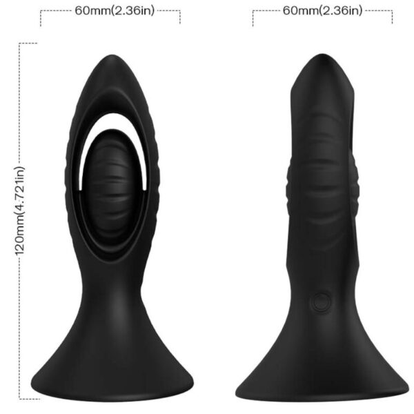 ARMONY - VIBRATEUR & PLUG ANAL SILICONE NOIR - – Image 4