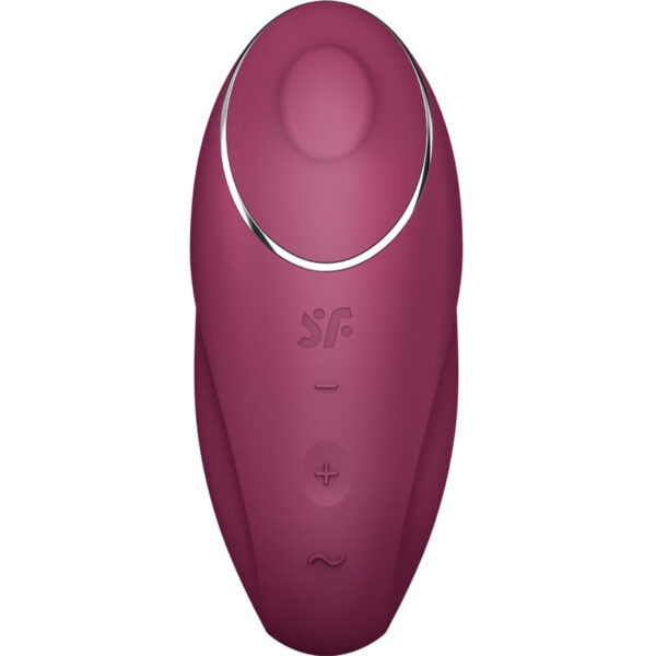 SATISFYER - TAP & CLIMAX 1 VIBRATEUR LAY-ON ROUGE -