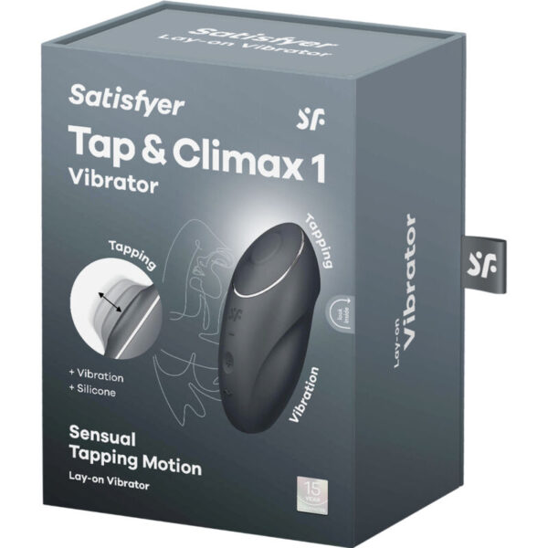 SATISFYER - TAP & CLIMAX 1 VIBRATEUR LAY-ON NOIR - – Image 6