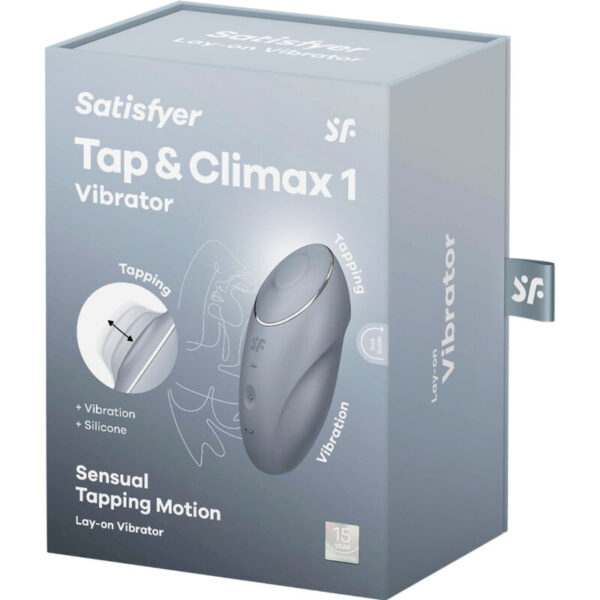 SATISFYER - TAP & CLIMAX 1 VIBRATEUR LAY-ON GRIS - – Image 6