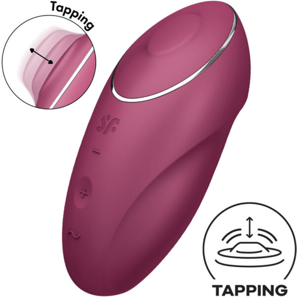 SATISFYER - TAP & CLIMAX 1 VIBRATEUR LAY-ON ROUGE - – Image 4