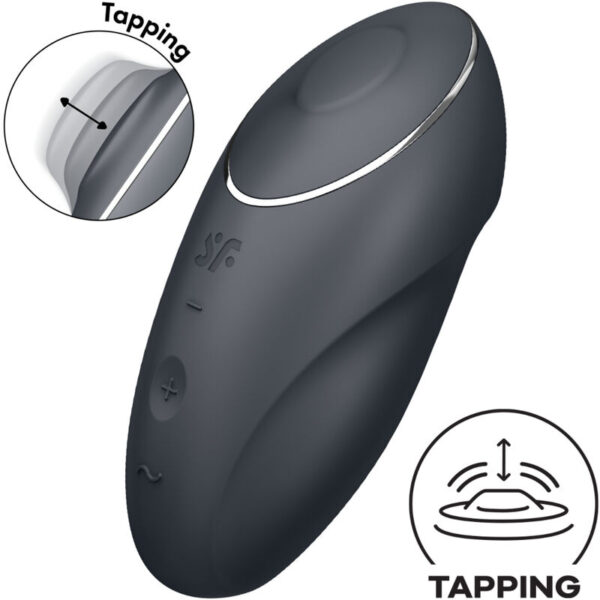 SATISFYER - TAP & CLIMAX 1 VIBRATEUR LAY-ON NOIR - – Image 4
