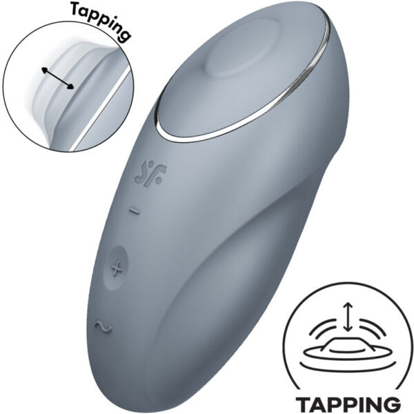 SATISFYER - TAP & CLIMAX 1 VIBRATEUR LAY-ON GRIS - – Image 4