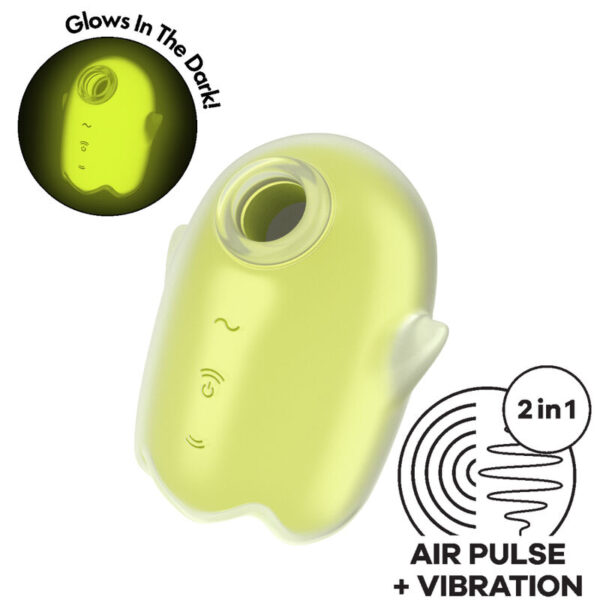 SATISFYER - GLOWING GHOST AIR PULSE & VIBRATEUR JAUNE - – Image 4