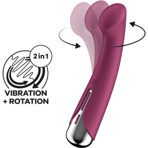 SATISFYER - SPINNING G-SPORT 1 VIBRATEUR ROTATOR ROUGE - – Image 4