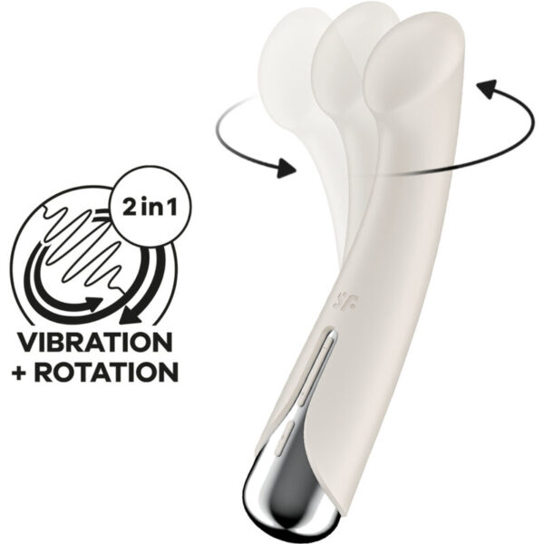 SATISFYER - SPINNING G-SPORT 1 VIBRATEUR ROTATOR BEIGE - – Image 4