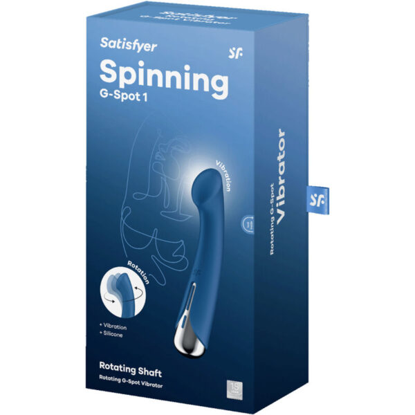 SATISFYER - SPINNING G-SPORT 1 VIBRATEUR ROTATOR BLEU - – Image 6