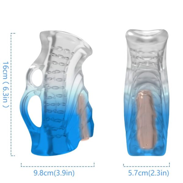 ARMONY - MASTURBATEUR DOIGT & VIBRATEUR BLEU GRADIENT - – Image 3
