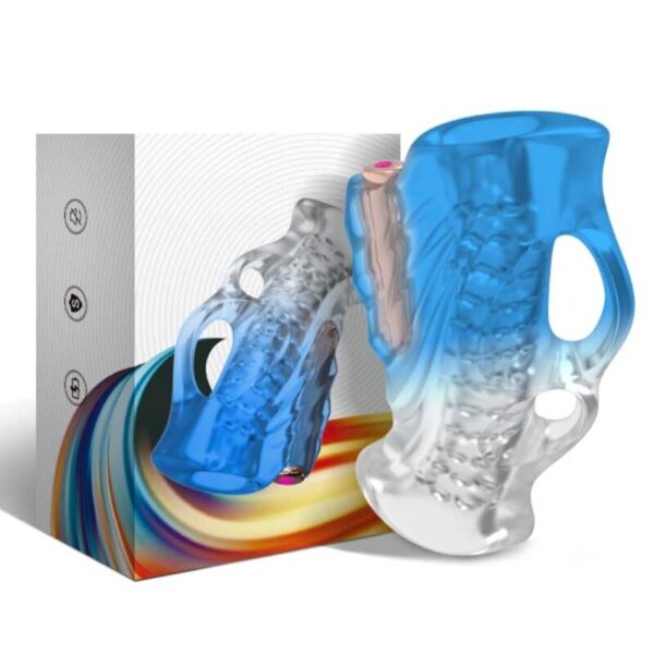 ARMONY - MASTURBATEUR DOIGT & VIBRATEUR BLEU GRADIENT - – Image 4