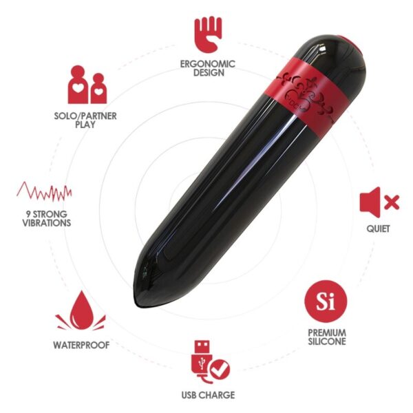 ARMONY - TÉLÉCOMMANDE BULLET VIBRATEUR ROCKET NOIR - – Image 3