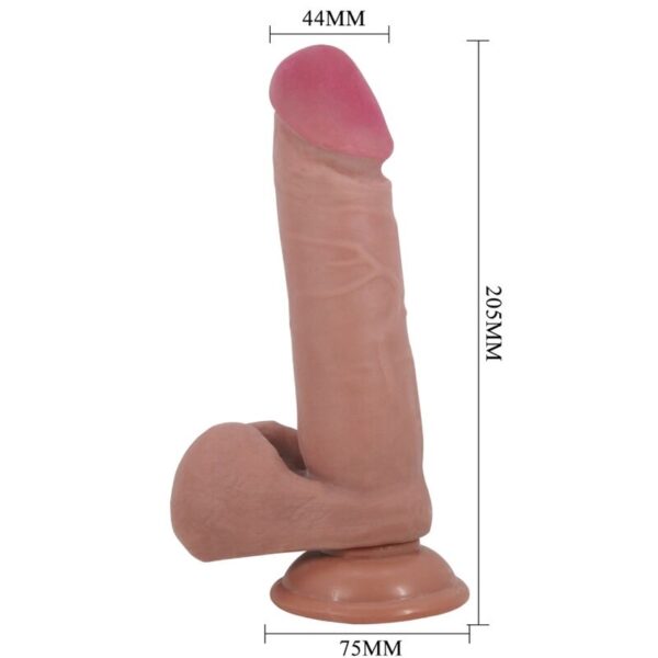 PRETTY LOVE - SÉRIE SLIDING SKIN GODE RÉALISTE AVEC VENTOUSE SLIDING SKIN FLESH 20,5 CM - – Image 4