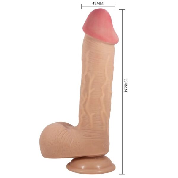 PRETTY LOVE - SÉRIE SLIDING SKIN GODE RÉALISTE AVEC VENTOUSE SLIDING SKIN FLESH 23,4 CM - – Image 4