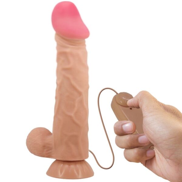 PRETTY LOVE - SÉRIE SLIDING SKIN GODE RÉALISTE AVEC VENTOUSE SLIDING SKIN TÉLÉCOMMANDE FLESH 24 CM -