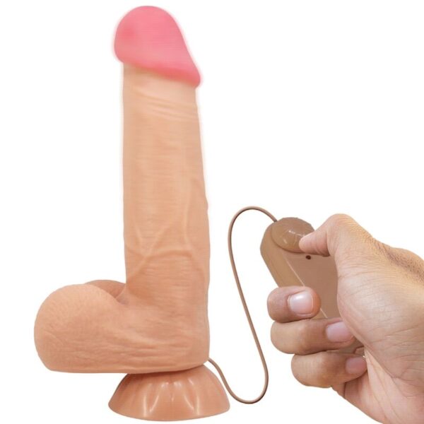 PRETTY LOVE - SÉRIE SLIDING SKIN GODE RÉALISTE AVEC VENTOUSE SLIDING SKIN TÉLÉCOMMANDE FLESH 21,8 CM -
