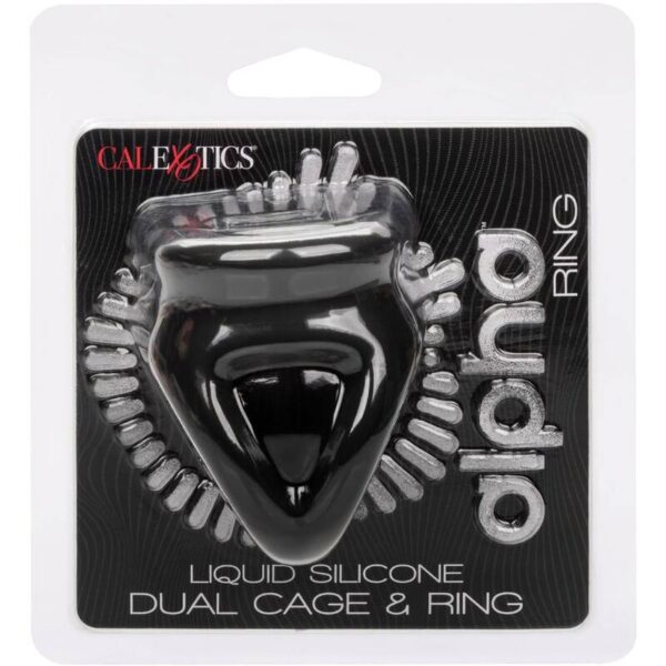 CALEXOTICS - ALPHA BAGUE DUAL CAGE NOIR - – Image 2