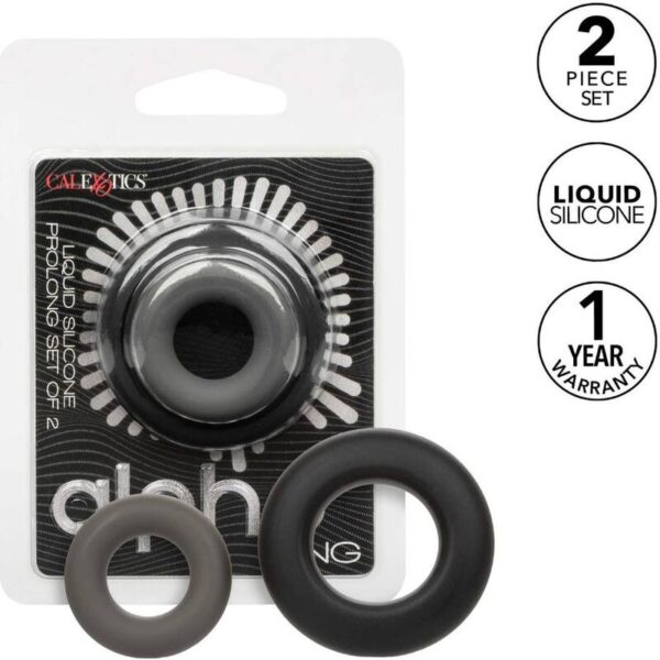 CALEXOTICS - ALPHA PROLONG LOT DE 2 BAGUE GRIS -