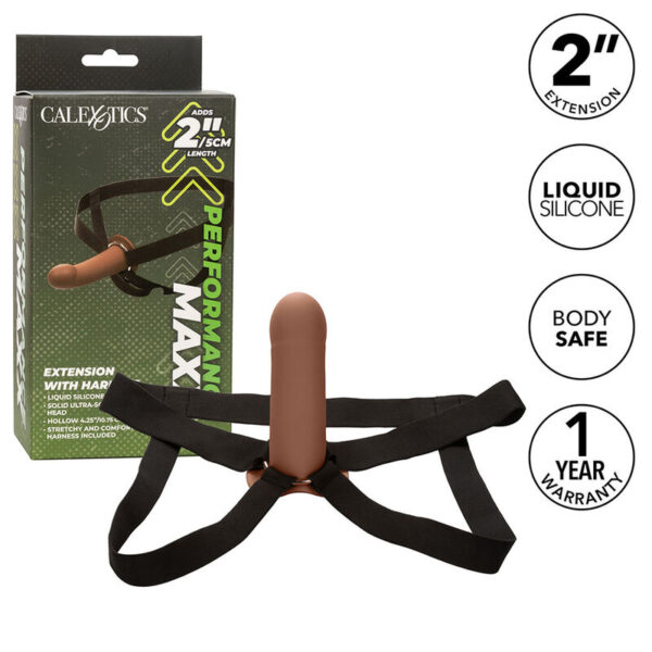 CALEXOTICS - EXTENSION PERFORMANCE MAXX AVEC HARNAIS PEAU BRUN - – Image 2