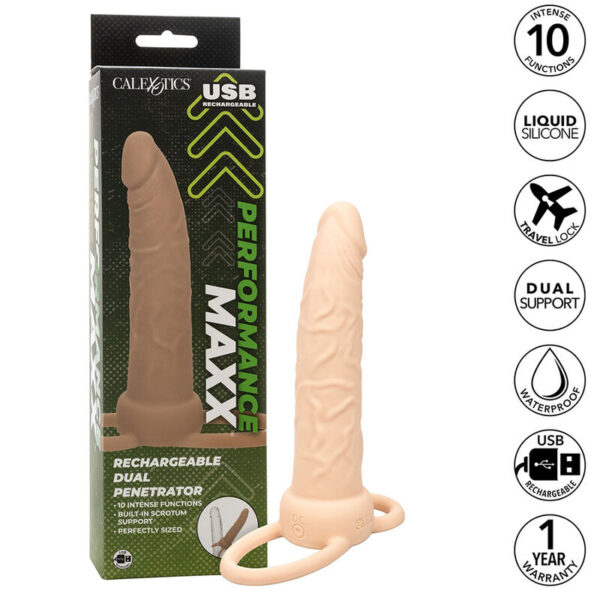 CALEXOTICS - PERFORMANCE MAXX RECHARGEABLE DOUBLE PÉNÉTRATEUR PEAU CLAIRE - – Image 3