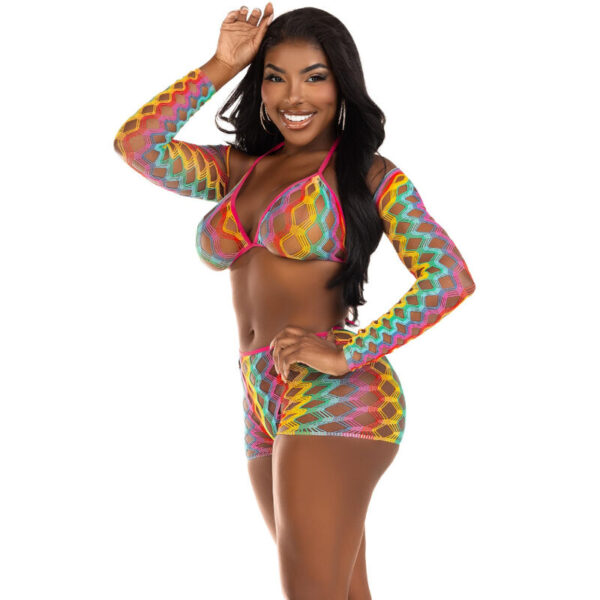 LEG AVENUE - ENSEMBLE DE TROIS PIÈCES MULTICOLORE - – Image 3