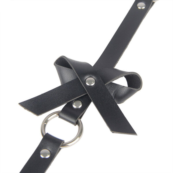 SUBBLIME - HARNAIS DE JAMBE CHAÎNE CUIR NOIR TAILLE UNIQUE - – Image 6