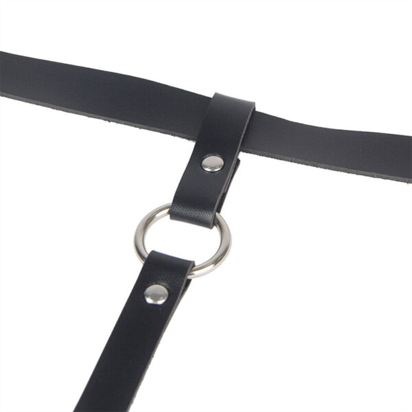 SUBBLIME - HARNAIS DE JAMBE CHAÎNE CUIR NOIR TAILLE UNIQUE - – Image 5