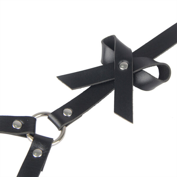 SUBBLIME - HARNAIS DE TAILLE ET DE JAMBES EN CUIR NOIR TAILLE UNIQUE - – Image 6