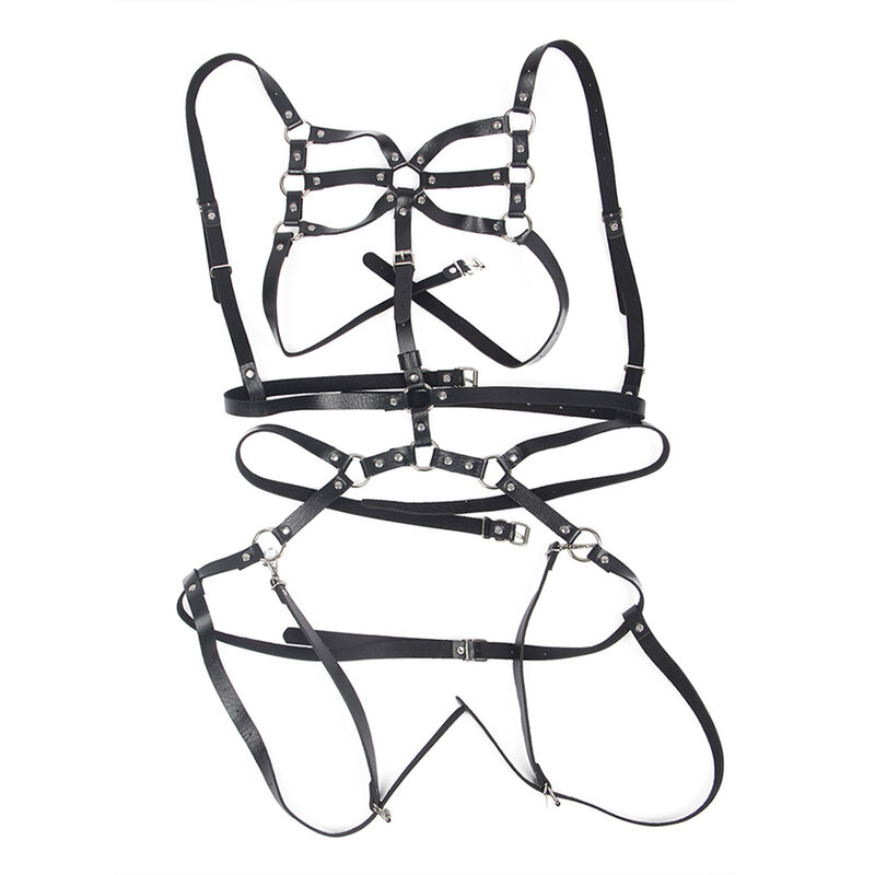 SUBBLIME - HARNAIS CORPS SANGLES AJUSTABLES CUIR NOIR TAILLE UNIQUE - – Image 4