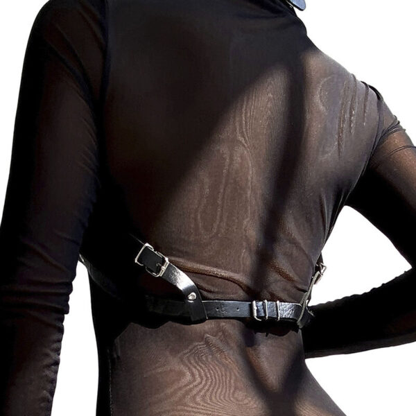 SUBBLIME - HARNAIS POITRINE EN CUIR NOIR TAILLE UNIQUE - – Image 3