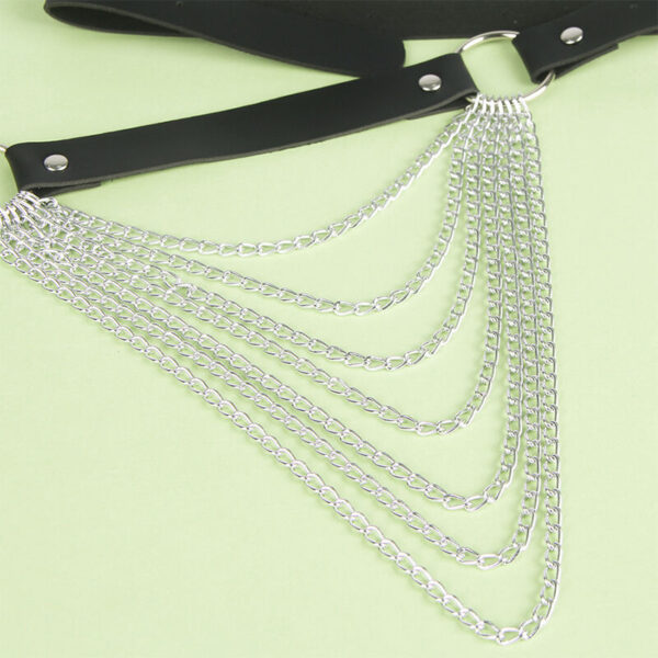 SUBBLIME - CHAÎNE CUIR CEINTURE NOIRE TAILLE UNIQUE - – Image 6