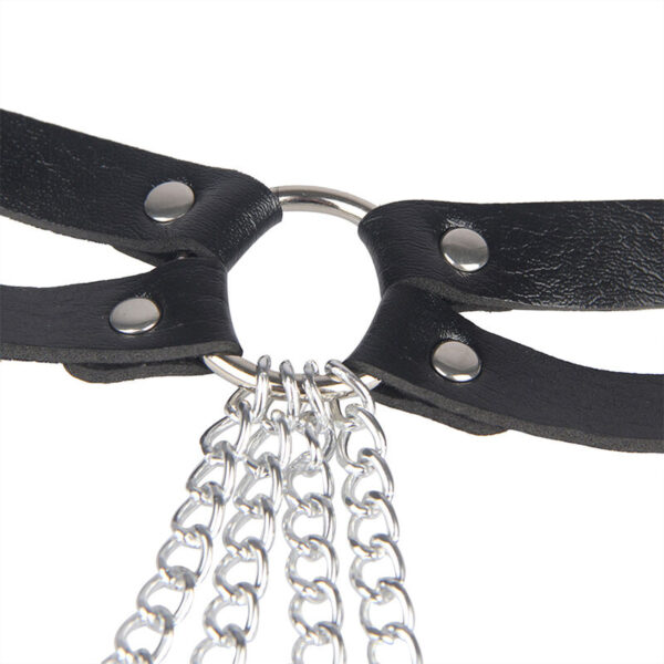 SUBBLIME - CHAINE BAGUE CUIR CEINTURE NOIR TAILLE UNIQUE - – Image 6