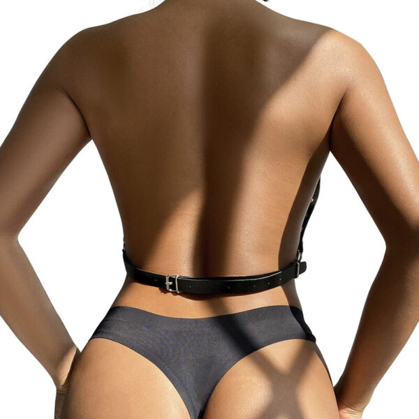SUBBLIME - HARNAIS POITRINE AVEC GRANDES CHAÎNE S  ANNEAUX TAILLE UNIQUE - – Image 3
